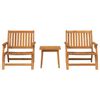 vidaXL Chaise de jardin 3 pcs Marron Bois d'Acacia Massif