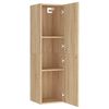 vidaXL Meubles TV 2 pcs Ch&ecirc;ne sonoma 30,5x30x110 cm Bois d&rsquo;ing&eacute;nierie