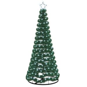 vidaXL Sapin de No&euml;l brillant avec LED et socle EKENAS 180 cm 220 LED