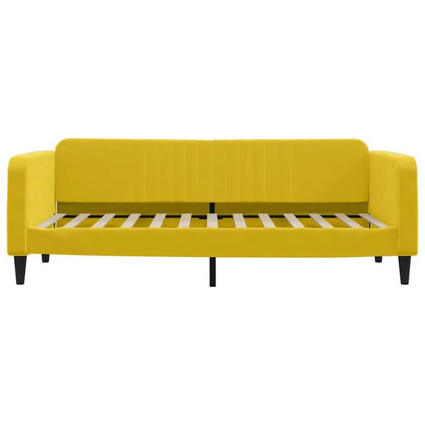 vidaXL Lit de repos sans matelas jaune 90x200 cm velours