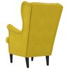 vidaXL Fauteuil jaune moutarde velours