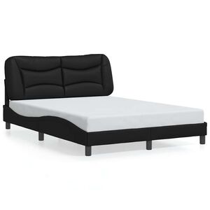 vidaXL Cadre de lit sans matelas Hvar noir 120x200 cm similicuir