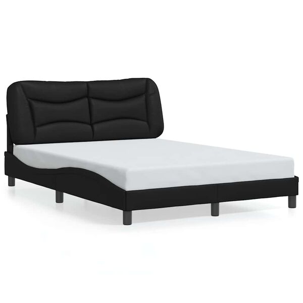 vidaXL Cadre de lit sans matelas Hvar noir 120x200 cm similicuir