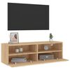 vidaXL Meuble TV mural ch&ecirc;ne sonoma 100x30x30 cm bois d'ing&eacute;nierie