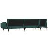 vidaXL Canap&eacute;-lit en forme de L vert fonc&eacute; 275x140x70 cm velours