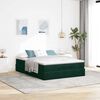 vidaXL Cadre de lit ottoman avec matelas vert fonc&eacute; 140x200 cm velours