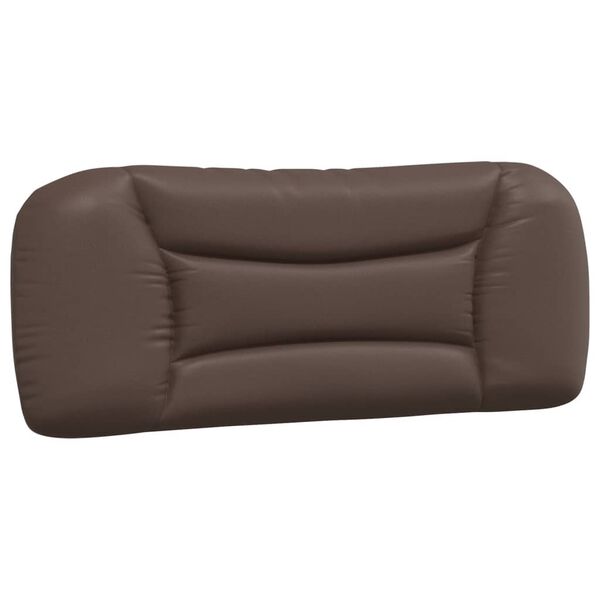 vidaXL Coussin de t&ecirc;te de lit Hvar marron 100 cm similicuir