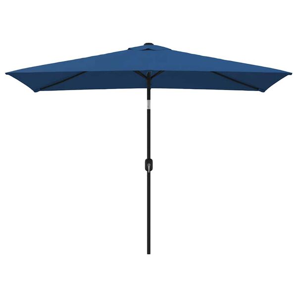 vidaXL Parasol d'extérieur avec poteau en métal 300x200 cm Azuré