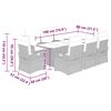 vidaXL Ensemble &agrave; manger de jardin et coussins 9 pcs gris clair rotin