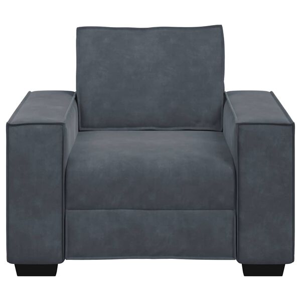 vidaXL Fauteuil gris fonc&eacute; 100x78x84 cm velours