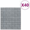 vidaXL Papier peint 3D autoadh&eacute;sif Briques 40 pcs Anthracite