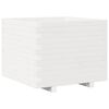 vidaXL Jardini&egrave;re blanc 60x60x49,5 cm bois de pin massif