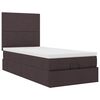 vidaXL Cadre de lit ottoman avec matelas marron fonc&eacute; 100x200 cm tissu