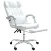 vidaXL Fauteuil inclinable de bureau Blanc Similicuir
