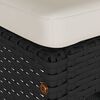 vidaXL Tabourets de bar jardin coussins lot de 2 noir r&eacute;sine tress&eacute;e