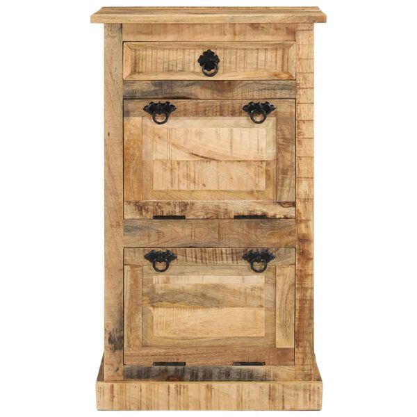 vidaXL Armoire &agrave; chaussures 4 niveaux avec tiroir Bois manguier brut