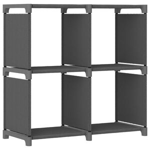 vidaXL &Eacute;tag&egrave;re d'affichage 4 cubes Gris 69x30x72,5 cm Tissu
