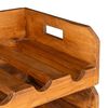 vidaXL Casiers &agrave; bouteilles 4pcs de 16 bouteilles bois d'acajou massif
