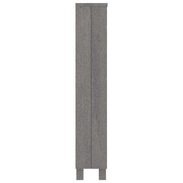 vidaXL Armoire &agrave; CD HAMAR Gris clair 45x18x100 cm Bois massif de pin