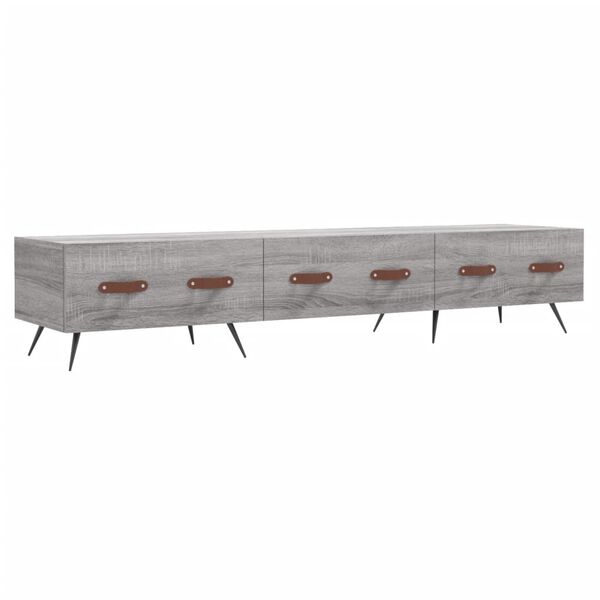 vidaXL Meuble TV sonoma gris 150x36x30 cm bois d'ing&eacute;nierie