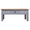 vidaXL Table basse Gris 100x60x43,5 cm Pin massif Assortiment Panama