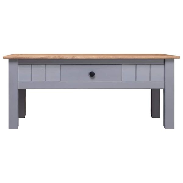 vidaXL Table basse Gris 100x60x43,5 cm Pin massif Assortiment Panama