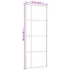 vidaXL Porte coulissante Verre ESG d&eacute;poli et aluminium 76x205 cm Blanc