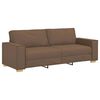 vidaXL Canap&eacute; 3 pcs Marron 220 x 80 x 84 cm Tissu en lin m&eacute;lang&eacute;