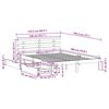vidaXL Cadre de lit avec tiroirs sans matelas cire marron 140x190 cm