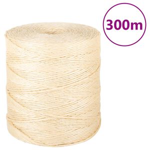 vidaXL Corde 100 % sisal 2 mm 300 m