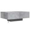 vidaXL Table basse avec lumières LED gris béton 85x55x31 cm