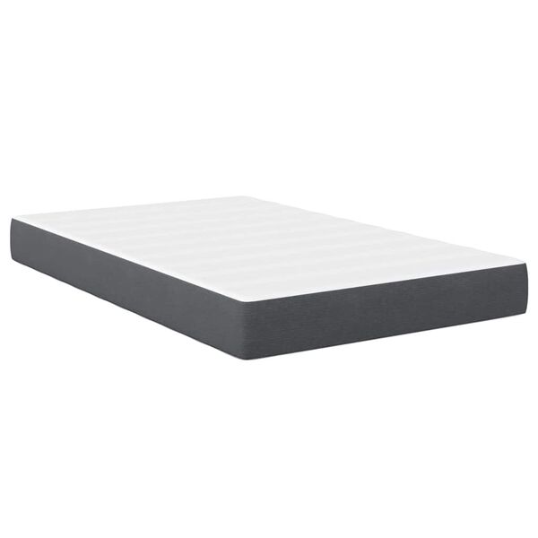 vidaXL Matelas de Lit avec matelas Gris 120 x 200 cm tissu