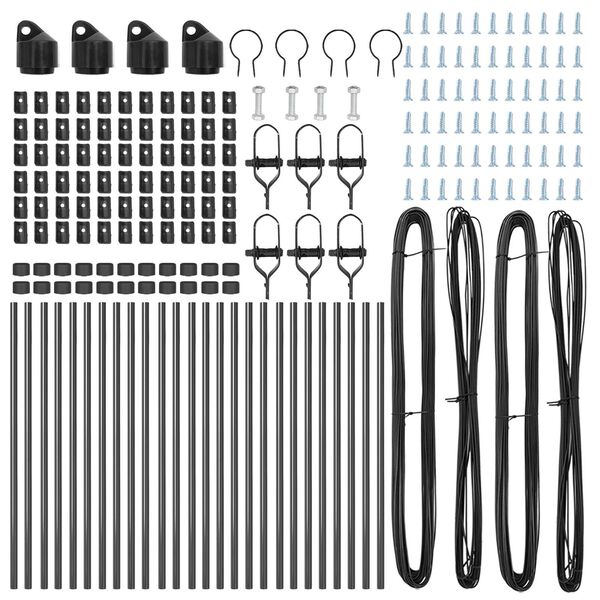 vidaXL Poteau de clôture. Autre 26 pcs Gris 3,2 x 3,2 x 120 cm Acier