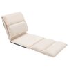 vidaXL Chaise pliable de sol Crème Microfibre