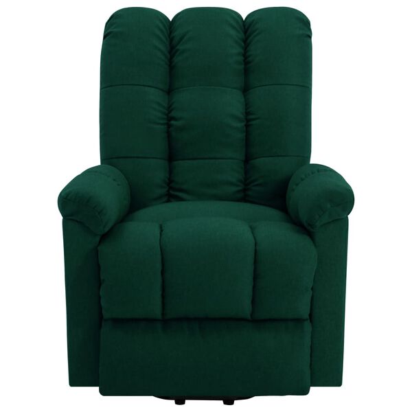 vidaXL Fauteuil Vert fonc&eacute; Tissu