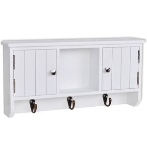 vidaXL Armoire murale pour cl&eacute;s et bijoux avec portes et crochets