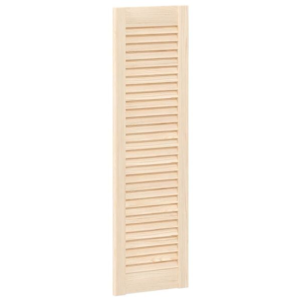 vidaXL Portes d'armoire &agrave; persiennes 2 pcs 99x29,5 cm pin massif