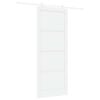vidaXL Porte coulissante 93 x 232 cm Bois d'ing&eacute;nierie Blanc