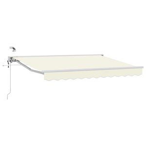vidaXL Auvent r&eacute;tractable &eacute;lectrique Cr&egrave;me et Blanc 2,5 x 2 m