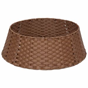 vidaXL Collier de sapin de No&euml;l Rond Marron Clair Diam. 45 x 22 cm