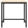 vidaXL table Naturel 80 x 50 x 77 cm Bois d'ing&eacute;nierie et acier