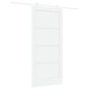 vidaXL Porte coulissante 93 x 202 cm Bois d'ing&eacute;nierie Blanc
