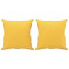 vidaXL Coussins d&eacute;coratifs lot de 2 Jaune clair 40x40 cm Tissu