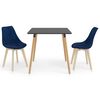 vidaXL Ensemble de salle &agrave; manger 3 pcs Bleu