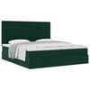 vidaXL Cadre de lit ottoman avec matelas vert fonc&eacute; 160x200 cm velours