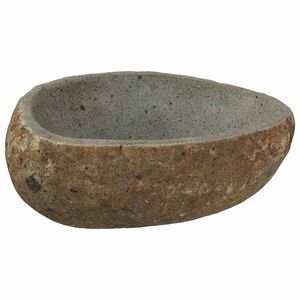 vidaXL Bassin en pierre de rivi&egrave;re (30-37) x (25-30) x 12 cm