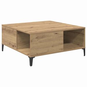 vidaXL Table basse Ch&ecirc;ne artisanal 80 x 80 x 36,5 cm Bois d'ing&eacute;nierie