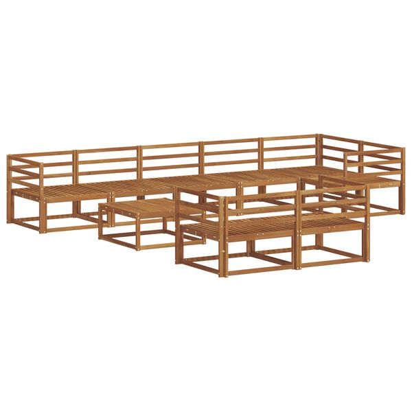 vidaXL Ensemble de canap&eacute;s d'ext&eacute;rieur 9 pcs Naturel