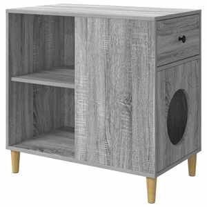 vidaXL Maison pour chat Sonoma gris 72 x 42,5 x 70 cm