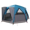 vidaXL Tente de Campagne 6-Personnes avec toit Bleu 425 x 396 x 222 cm